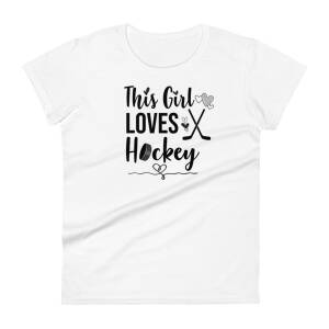 This Girl Loves Hockey Women's short sleeve t-shirt