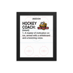 Personalizable Hockey Coach Gift 8×10 Framed Poster
