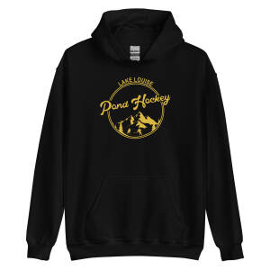 Lake Louise Pond Hockey Adult Hoodie