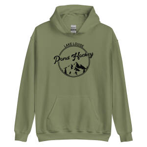 Lake Louise Pond Hockey Adult Hoodie