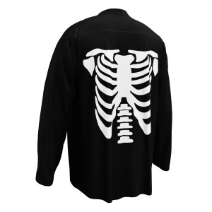 Halloween Skeleton Hockey Jersey – Bone-Chilling Ice Hockey Apparel