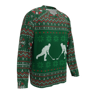 Christmas Ugly Sweater Hockey Jersey – Holiday Hockey Humor On Ice