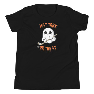 Hat Trick or Treat Youth Hockey T-Shirt – Celebrate Halloween with Celly Threads